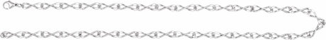 Sterling Silver 5.46 mm Figure Eight 24" Chain