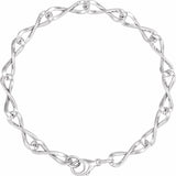 Sterling Silver 5.46 mm Figure Eight 7" Chain