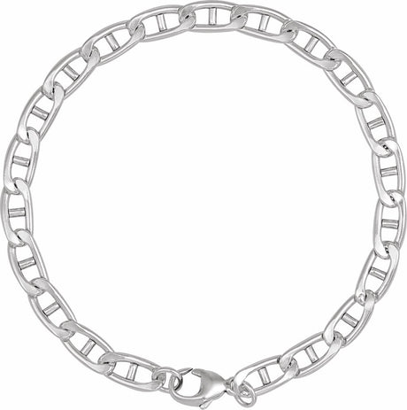 Sterling Silver 5.15 mm Anchor 7" Chain