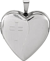 Sterling Silver 25x19 mm Heart Cross Locket