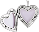 Sterling Silver 25x19 mm Heart Cross Locket