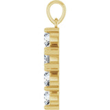 14K Yellow Gold 1 CTW Lab-Grown Diamond Cross Pendant