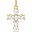 14K Yellow Gold 1 CTW Lab-Grown Diamond Cross Pendant