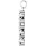 14K White Gold 1 1/2 CTW Lab-Grown Diamond Cross Pendant