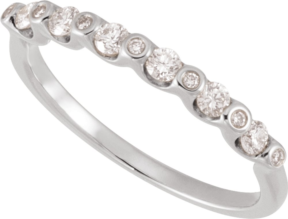 14K White Gold 1/3 CTW Natural Diamond Anniversary Band