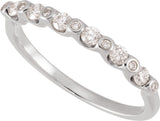 14K White Gold 1/3 CTW Natural Diamond Anniversary Band