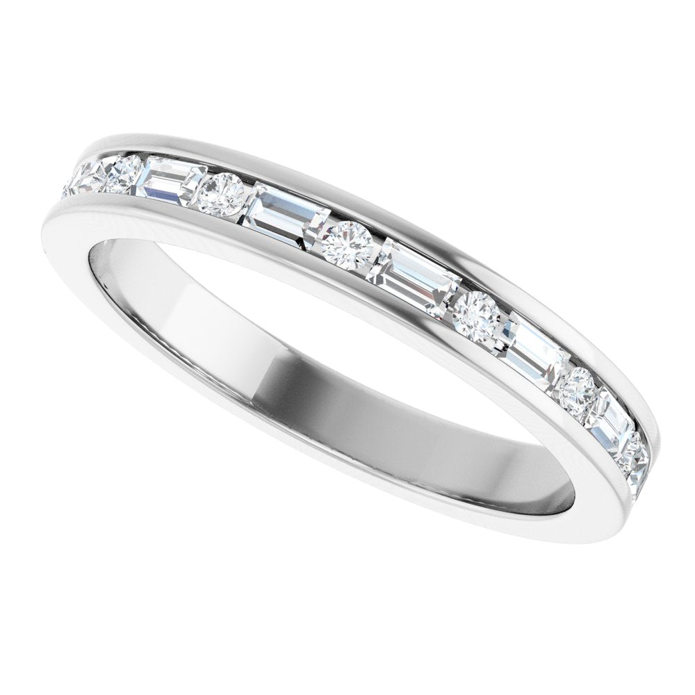 14K White Gold 1/3 CTW Natural Diamond Anniversary Band