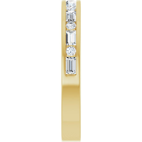 14K Yellow Gold 1/3 CTW Lab-Grown  Diamond Anniversary Band