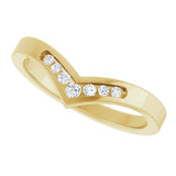 14K Yellow Gold .08 CTW Natural Diamond Contour Band