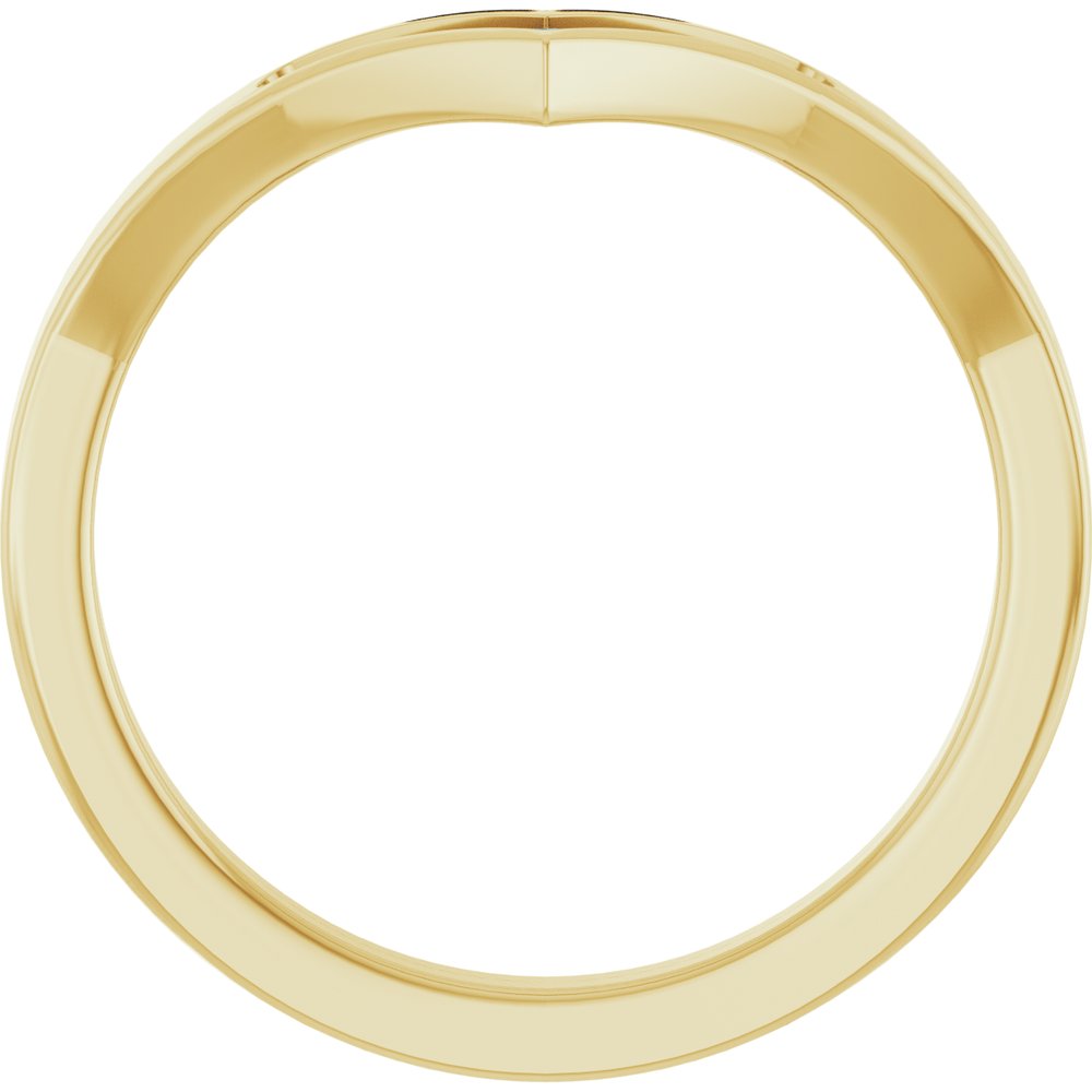 14K Yellow Gold .08 CTW Natural Diamond Contour Band