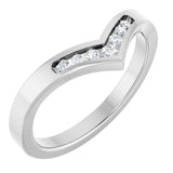 14K White Gold .08 CTW Lab-Grown Diamond Contour Band