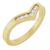 14K Yellow Gold .08 CTW Lab-Grown Diamond Contour Band