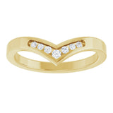 14K Yellow Gold .08 CTW Natural Diamond Contour Band