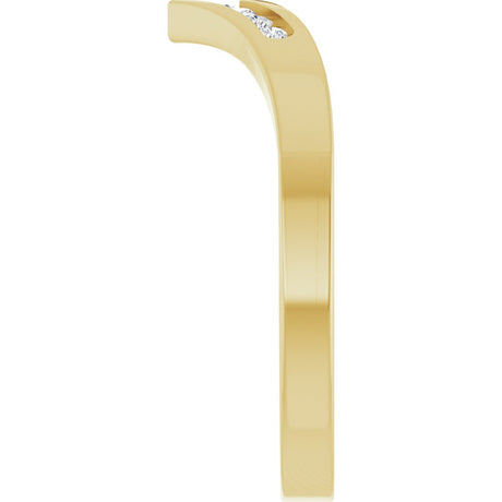 14K Yellow Gold .08 CTW Lab-Grown Diamond Contour Band