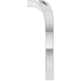 14K White Gold .08 CTW Natural Diamond Contour Band
