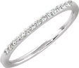 14K White 1/8 CTW Natural Diamond Anniversary Band