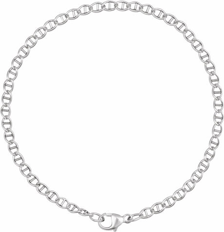 Sterling Silver 2.6 mm Anchor 7" Chain