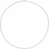 Sterling Silver 2.6 mm Anchor 18" Chain
