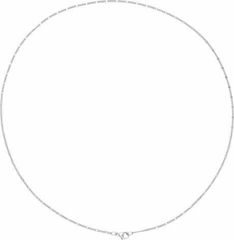 Sterling Silver 1.15 mm Dapped Diamond-Cut Curb 24" Chain