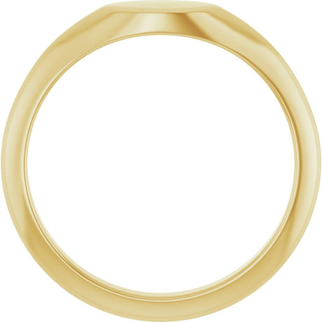 14K Yellow Gold Oval Signet Ring
