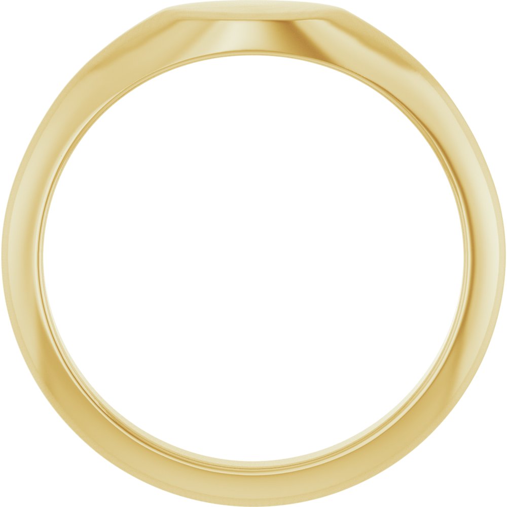 14K Yellow Gold Oval Signet Ring