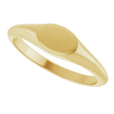 14K Yellow Gold Oval Signet Ring