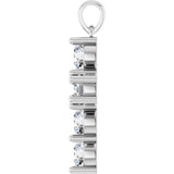 14K White Gold 2 CTW Lab-Grown Diamond Cross Pendant