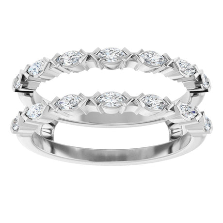 14K White Gold 3/8 CTW Lab-Grown Diamond Ring Guard
