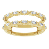 14K Yellow Gold 1/2 CTW Natural Diamond Ring Guard