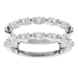 14K White Gold 3/8 CTW Lab-Grown Diamond Ring Guard