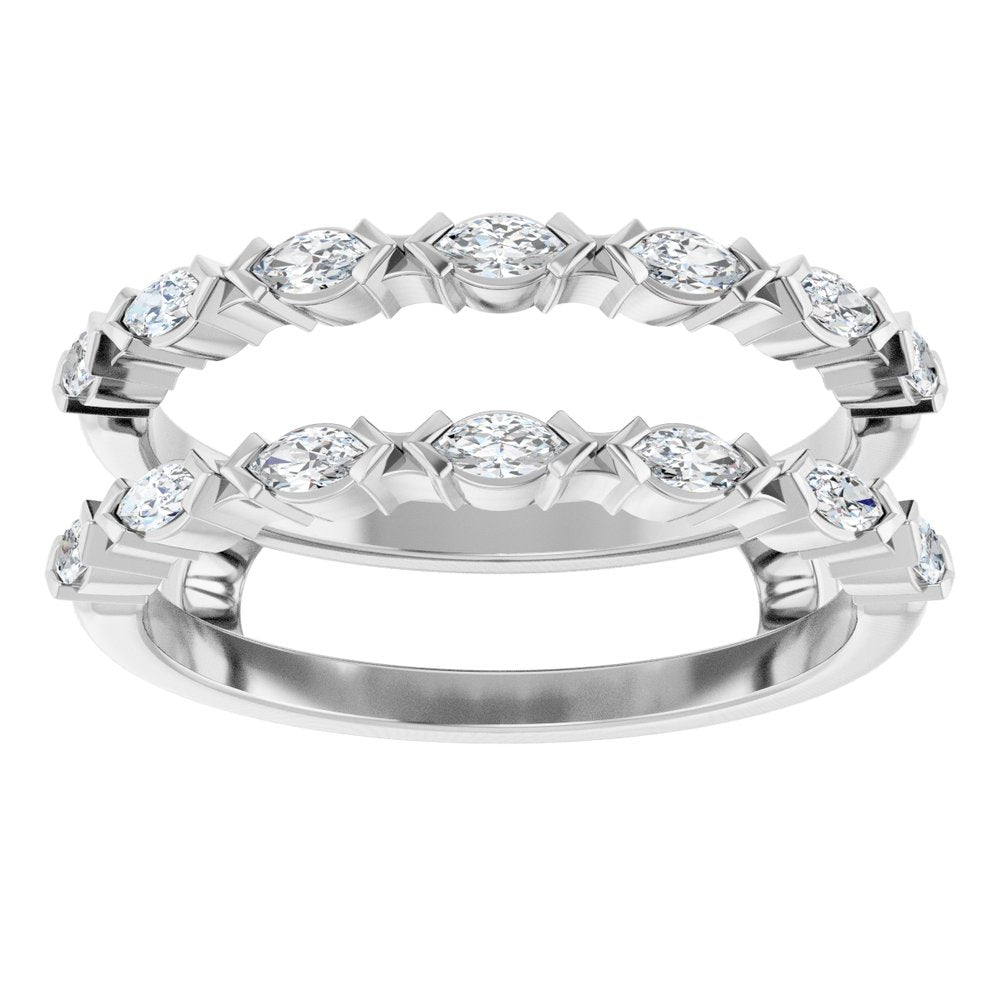 14K White Gold 3/8 CTW Lab-Grown Diamond Ring Guard