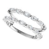 14K White Gold 3/8 CTW Lab-Grown Diamond Ring Guard