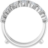 14K White Gold 3/8 CTW Lab-Grown Diamond Ring Guard