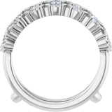 14K White Gold 3/8 CTW Lab-Grown Diamond Ring Guard