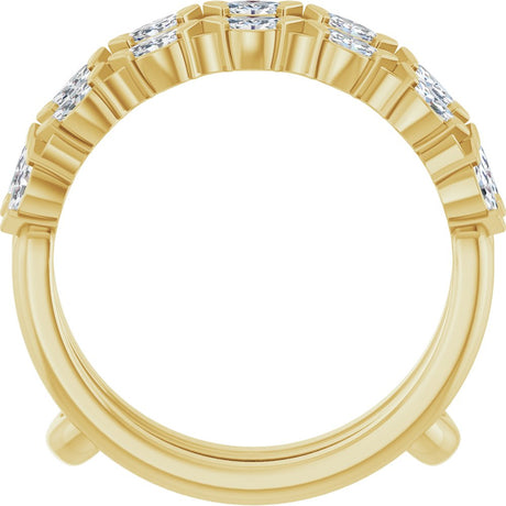 14K Yellow Gold 1/2 CTW Natural Diamond Ring Guard