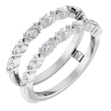 14K White Gold 3/8 CTW Lab-Grown Diamond Ring Guard
