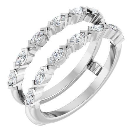 14K White Gold 3/8 CTW Lab-Grown Diamond Ring Guard