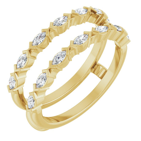 14K Yellow Gold 3/8 CTW Lab-Grown Diamond Ring Guard