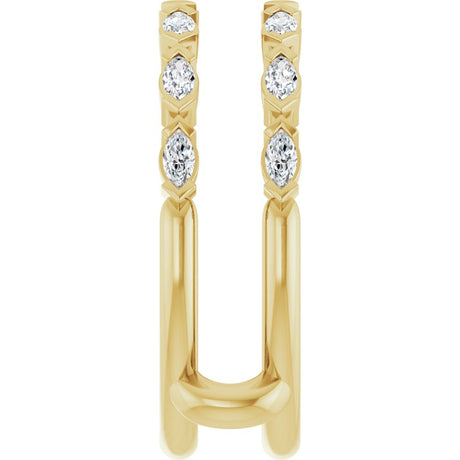 14K Yellow Gold 3/8 CTW Lab-Grown Diamond Ring Guard