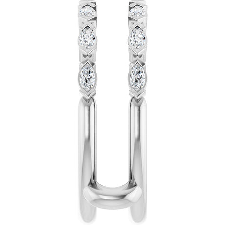 14K White Gold 3/8 CTW Lab-Grown Diamond Ring Guard