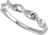14K White Gold .08 CTW Natural Diamond Anniversary Band