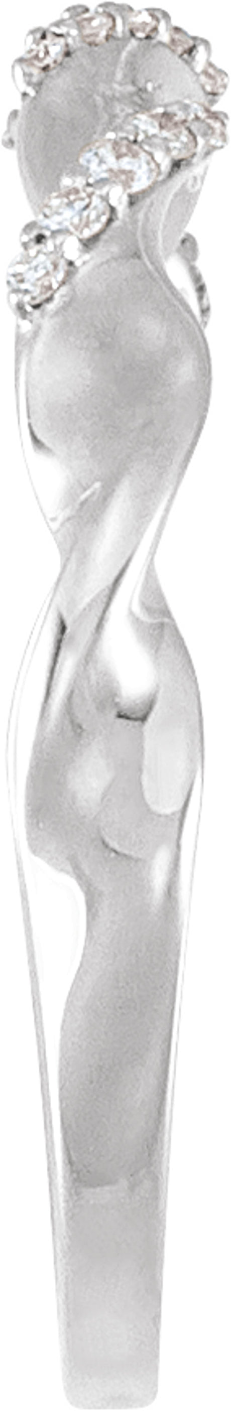 14K White .08 CTW Natural Diamond Anniversary Band