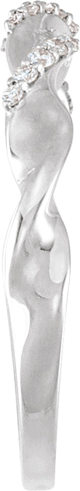 14K White Gold .08 CTW Natural Diamond Anniversary Band