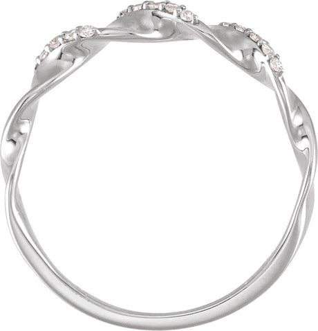 14K White Gold .08 CTW Lab-Grown Diamond Anniversary Band