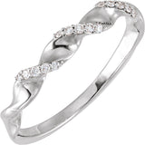 14K White Gold .08 CTW Natural Diamond Anniversary Band