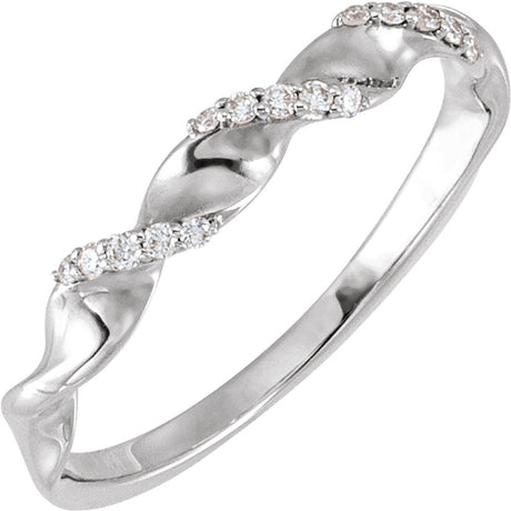14K White Gold .08 CTW Lab-Grown Diamond Anniversary Band