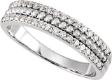 14K White Gold 1/3 CTW Natural Diamond Anniversary Band
