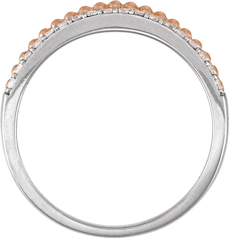 14K White/Rose Gold 1/3 CTW Natural Diamond Anniversary Band