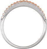 14K White/Rose Gold 1/3 CTW Lab-Grown Diamond Anniversary Band