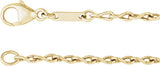 14K Yellow Gold 2 mm Figure 8 24" Chain